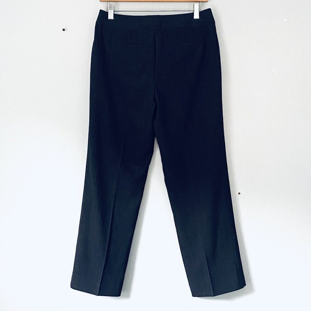 Liz Claiborne Pants Size 4 Petite Short Charcoal Gray Career Business Minimalist - Picture 2 of 7